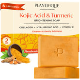 Savon PLANTIFIQUE à l'acide kojique et curcuma pour visage et corps.