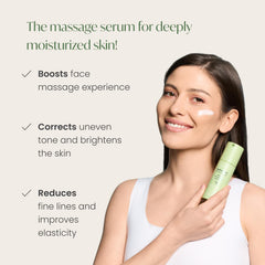 Sérum massage visage PLANTIFIQUE avec texture soyeuse prêt à l'absorption.