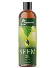 Plantovika huile neem pure - bouteille 473 ml, soin peau et cheveux