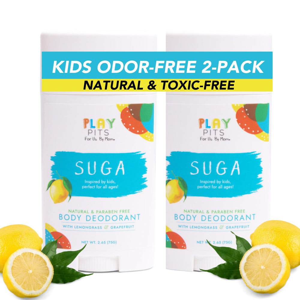 Play Pits déodorant enfant SUGA en bouteille avec parfum citrus naturel