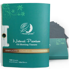 PleasingCare feuilles absorbantes huile avec dispensateur pratique et réduction du gaspillage.