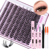 Pleell kit extension cils plume 10-18 mm, regard naturel.