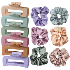 Chouchou satin noir PLERAVOX protège les cheveux et apporte douceur.