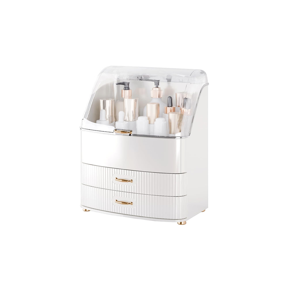 Plukers Organisateur maquillage: tiroirs à couvercle transparent pour accès rapide et visibilité