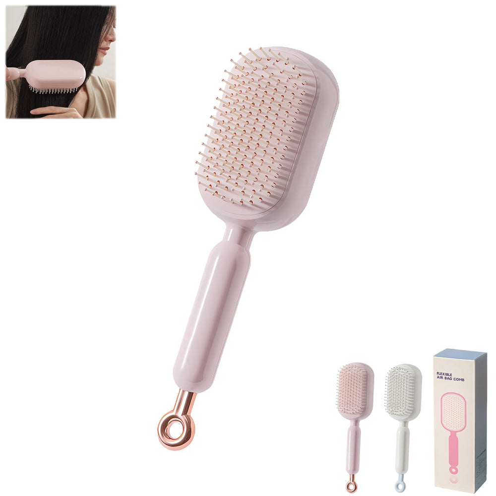 PMDYBY brosse-retractable-rose, pratique et compacte pour le voyage et le quotidien.