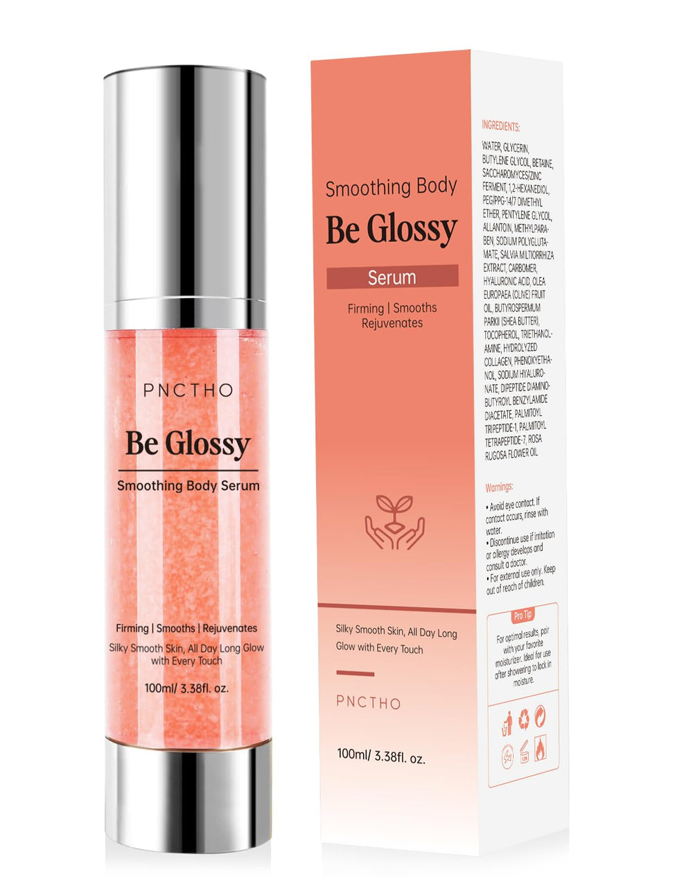 Pnctho Be Glossy Serum — bouteille élégante et hydratation profonde pour une peau rayonnante.