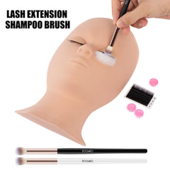 POCMKO brosse nettoyage cils extension, poils ultra doux pour soin délicat