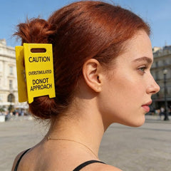 Polar Hair pinces cheveux décorative jaune vive: ajout coloré qui égaye la coiffure.