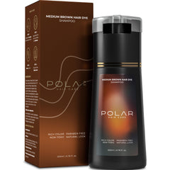POLAR HAIR CARE - Bouteille visible, couverture gris rapide et uniforme.