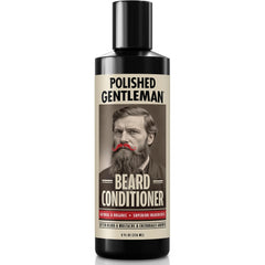 Polished Gentleman conditionneur barbe flacon et versement : application rapide et facile.