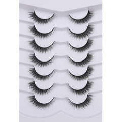 Pooplunch cils 8D – ensemble 7 paires pour un look polyvalent et durable.