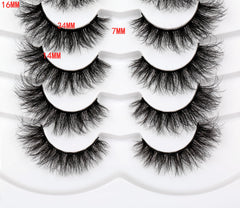 Pooplunch cils 8D en fibre synthétique, aspect soyeux, faux mink.
