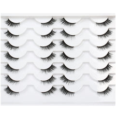 Pooplunch cils demi-cat-eye naturels pour un regard léger et quotidien.