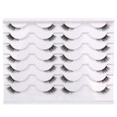 Pooplunch Faux Cils demi-longueur, bande claire pour un regard ouvert et naturel.