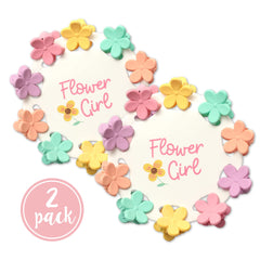 Ensemble deux cartes cadeaux avec barrettes fleurs prêt à offrir