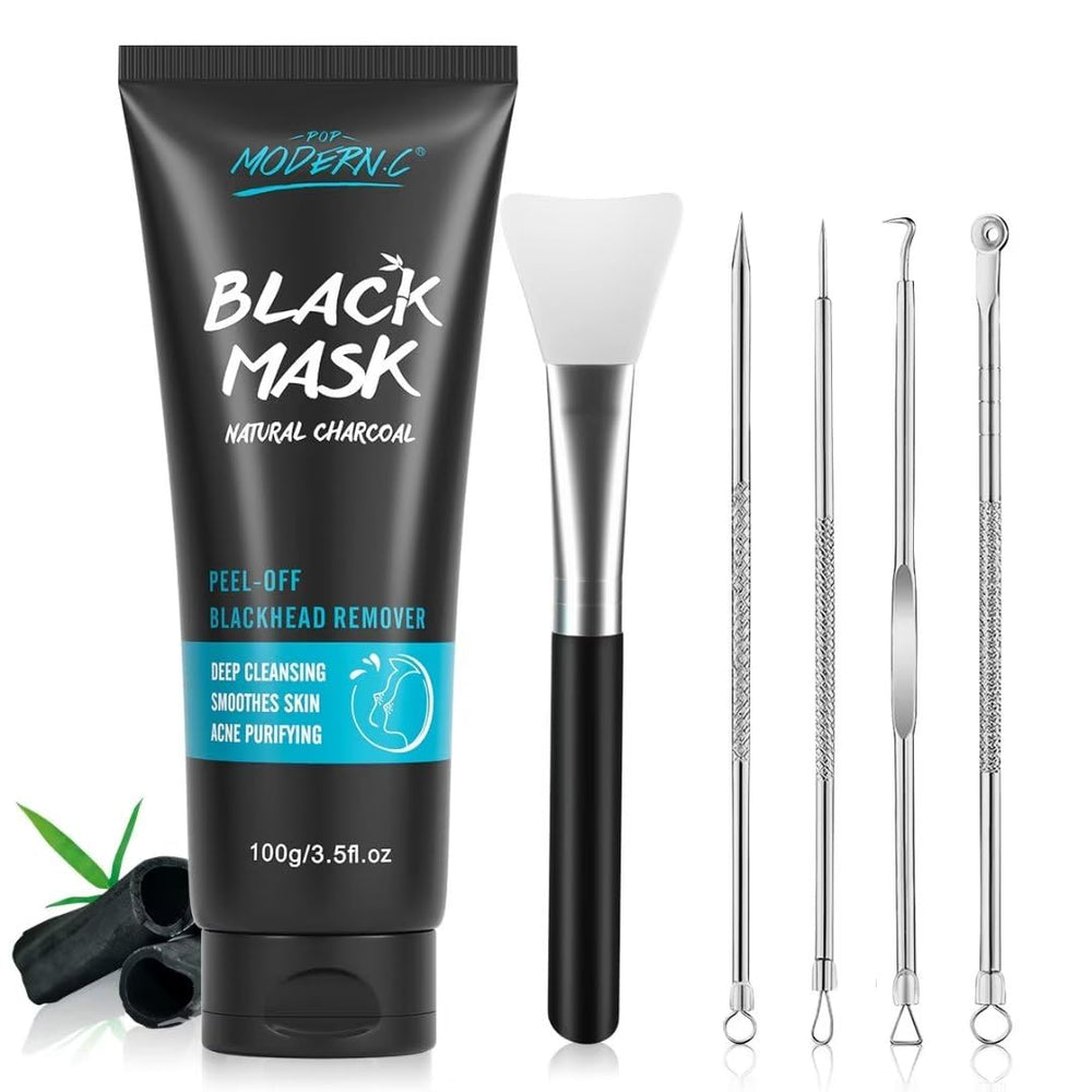 POP MODERN.C masque noir au charbon bambou, purification en profondeur pour les pores