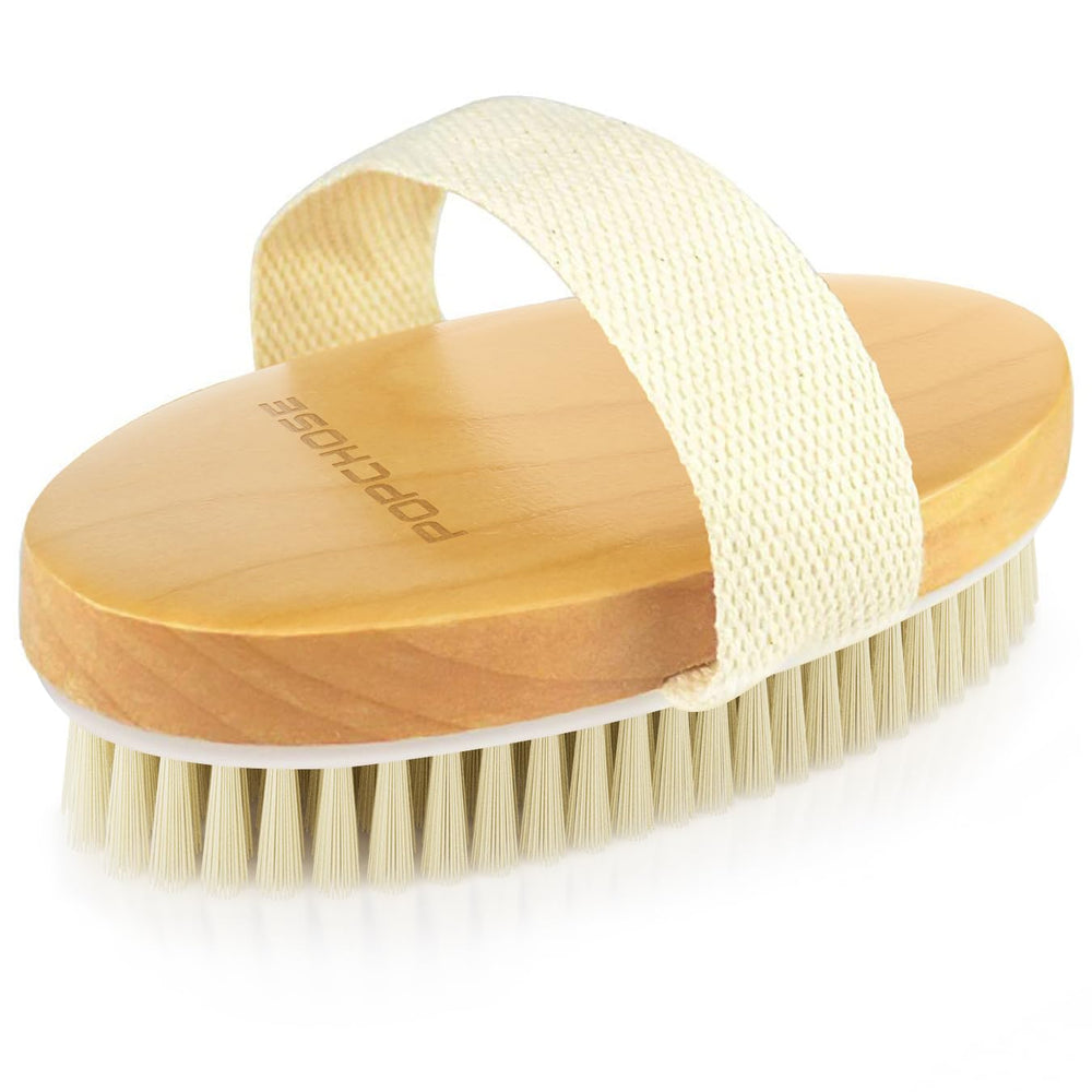 Brosse POPCHOSE pour le corps avec poils naturels, exfoliation en douceur.