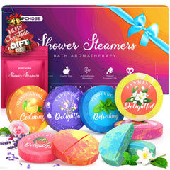 POPCHOSE ensemble de tablettes douche aromathérapie pour spa à domicile