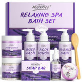 POP MODERN.C ensemble-bain-lavande-8pieces pour spa à domicile