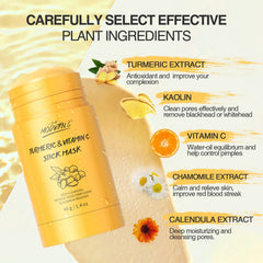 Purification en profondeur des pores grâce à l’argile et au curcuma.