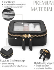 Pochette Popvibe saffiano noire, durabilité et style pour vos objets quotidiens.