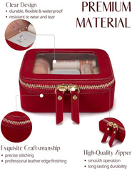 Popvibe sac maquillage transparent mini, matériau durable et facile à nettoyer.
