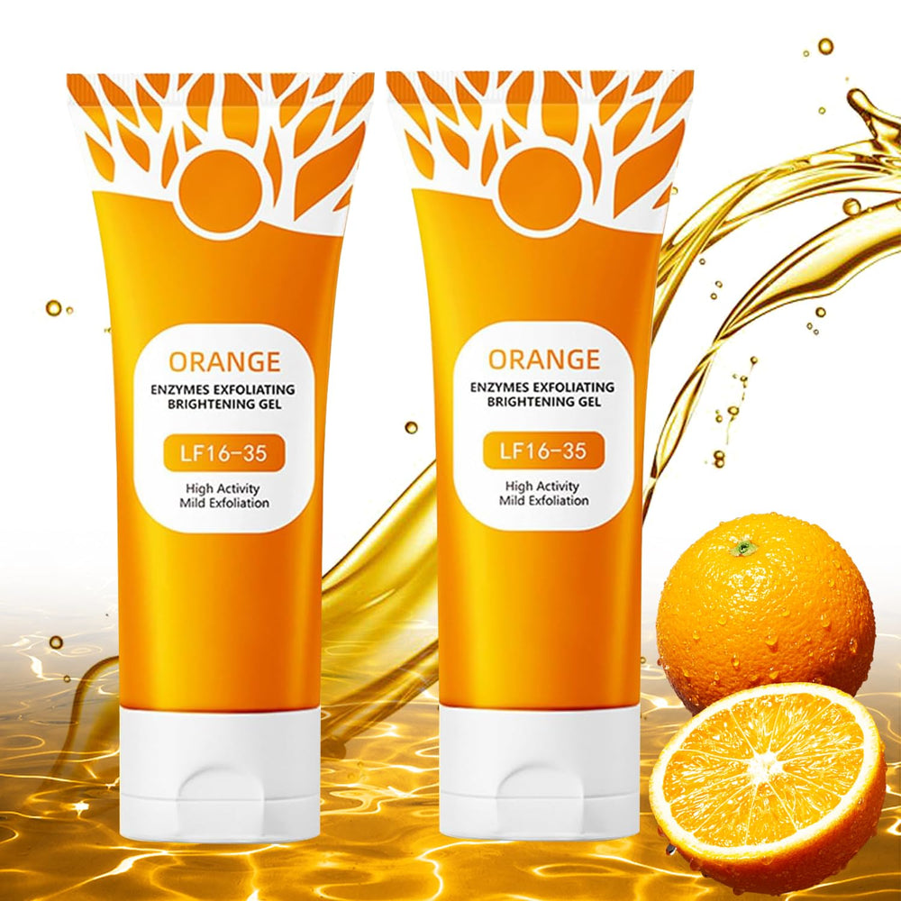 POYICGS gel exfoliant orange – bouteille visage et corps pour peau plus nette
