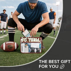 PPeen trousse cosmétique football transparente utile pour produits de toilette.