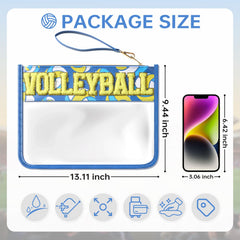 Sac PPeen volley-ball avec lettres pailletées, style personnalisable.