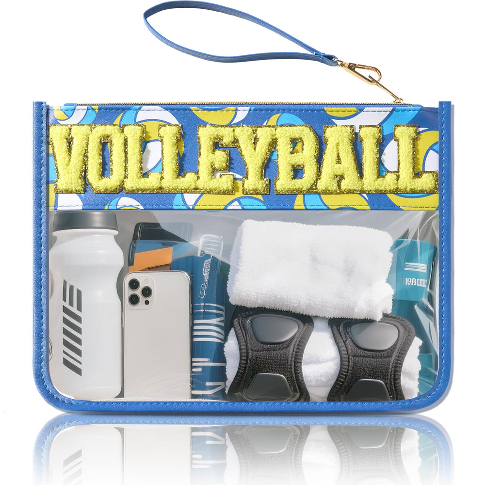 Sac maquillage PPeen volley-ball translucide, rangement rapide en voyage.