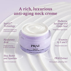 Ridules atténuées et peau fripée autour du décolleté PRAI