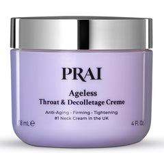 PRAI Neck Crème montrant l'effet lifting sur le cou.