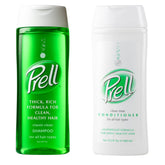 Prell 2-in-1 bottle shows a classic clean look for daily use and lightweight conditioning.