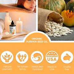 Premium Nature huile de courge – peau hydratation durable et douceur.