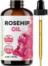 Premium Nature huile de rosehip visage — bouteille élégante offrant une hydratation durable