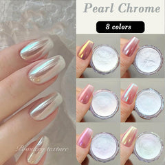 Pretty Diva effet Aurora, poudre perle pour accent chromé.