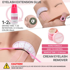 Colle pour extensions de cils adaptée à l’entraînement et respectueuse des gestes