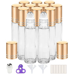 PrettyCare bouteille roll-on 10 ml en verre clair, idéale en voyage.