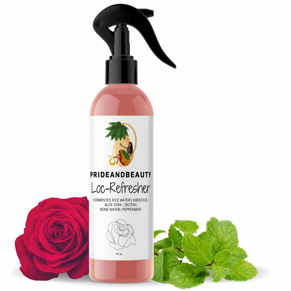 PRIDE AND BEAUTY Eau de rose pour locs – spray hydrate et rafraîchit le cuir chevelu.