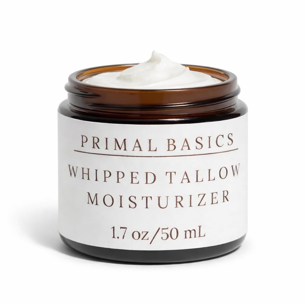 Primal Basics Beurre tallow vanille en flacon — hydratation profonde pour la peau.