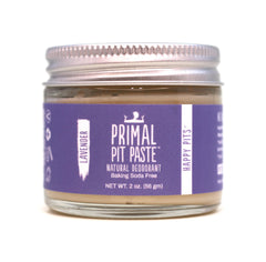 Déodorant lavande Primal Pit Paste en baton, protection longue durée.