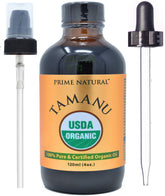 PRIME NATURAL Huile Tamanu — bouteille pompe, hydratation pratique et rapide.