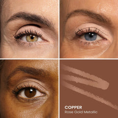 PrimePrometics PrimeEyes Glide Eyeliner capuchon ouvert, application précise et douce.