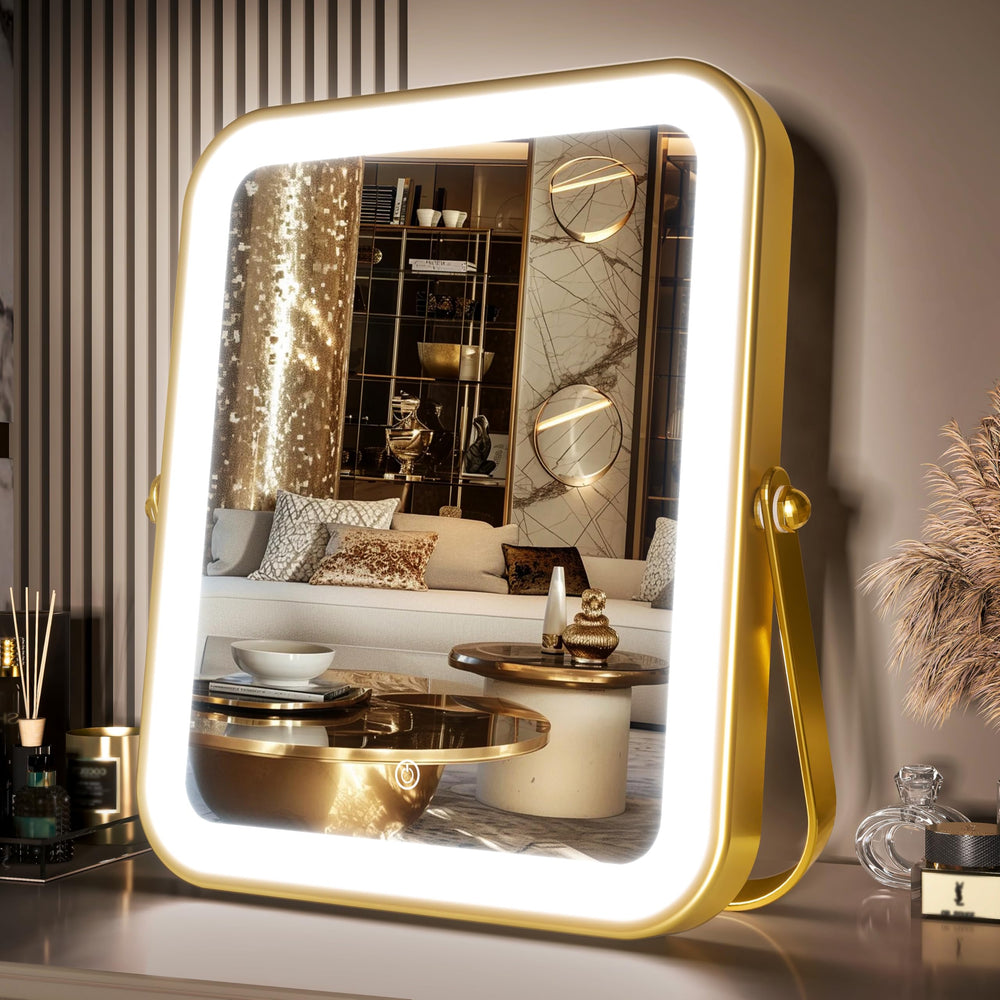 Miroir Primetek vanité avec lumière 10x8 pour un maquillage précis