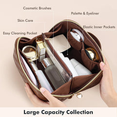 Prite sac à maquillage avec séparateur transparent pour organiser proprement.