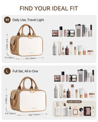Prite Makeup Bag avec compartiments séparés pour trier cosmétiques et accessoires.
