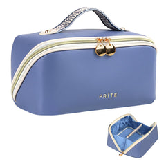 Trousse Prite bleu ouverte à plat pour un accès rapide.