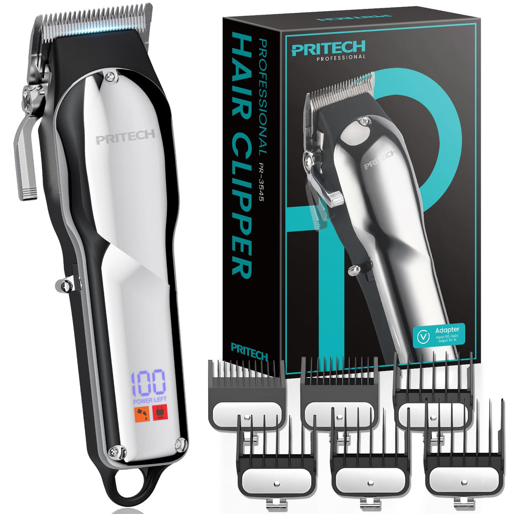 PRITECH Barber Hair Clippers silencieux pour des retouches précises et confortables