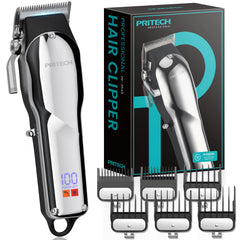 PRITECH Barber Hair Clippers silencieux pour des retouches précises et confortables