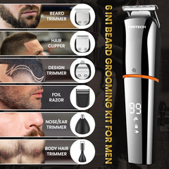 PRITECH écran LED affiche le niveau de batterie pour un grooming maitrisé.